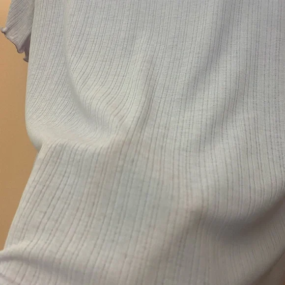 Madewell XL Lavender Scalloped Shirt - Picture 4 of 6